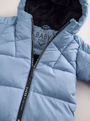modra - Baker by Ted Baker Shower Resistant Padded Snowsuit - Slika 3 iz 6