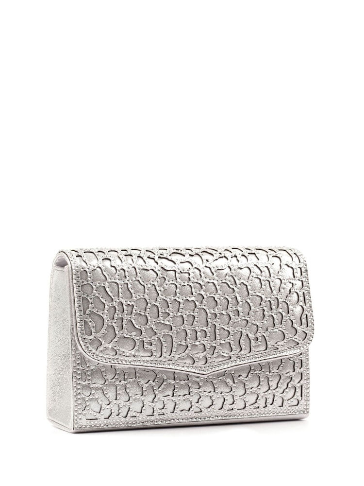 Plata - Lunar Ramona Clutch with Detachable Strap - Imagen 1 de 5