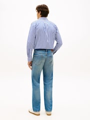 Tommy Hilfiger Blue Dover Whiskered Selvedge Regular Straight Leg Jeans - Image 3 of 5