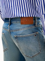 Tommy Hilfiger Blue Dover Whiskered Selvedge Regular Straight Leg Jeans - Image 4 of 5