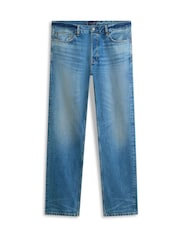 Tommy Hilfiger Blue Dover Whiskered Selvedge Regular Straight Leg Jeans - Image 5 of 5