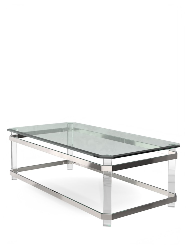 Centrepiece Silver Beaumont Rectangular Coffee Table - Image 4 of 4