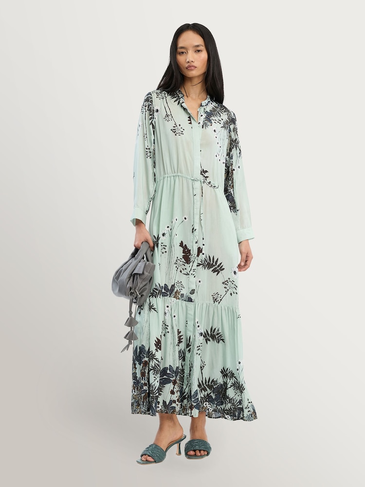 MUNTHE Bernadette Floral Print Midi Light Green Dress - Imagen 1 de 6 MUNTHE Bernadette Floral Print Midi Light Green Dress - Imagen 1 de 6