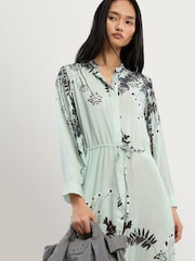 MUNTHE Bernadette Floral Print Midi Light Green Dress - Imagen 3 de 6