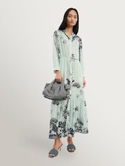 MUNTHE Bernadette Floral Print Midi Light Green Dress - Imagen 4 de 6