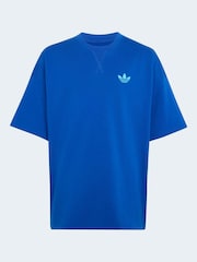adidas Originals Blue Dinosaur Back Graphic T-Shirt - Image 2 of 5