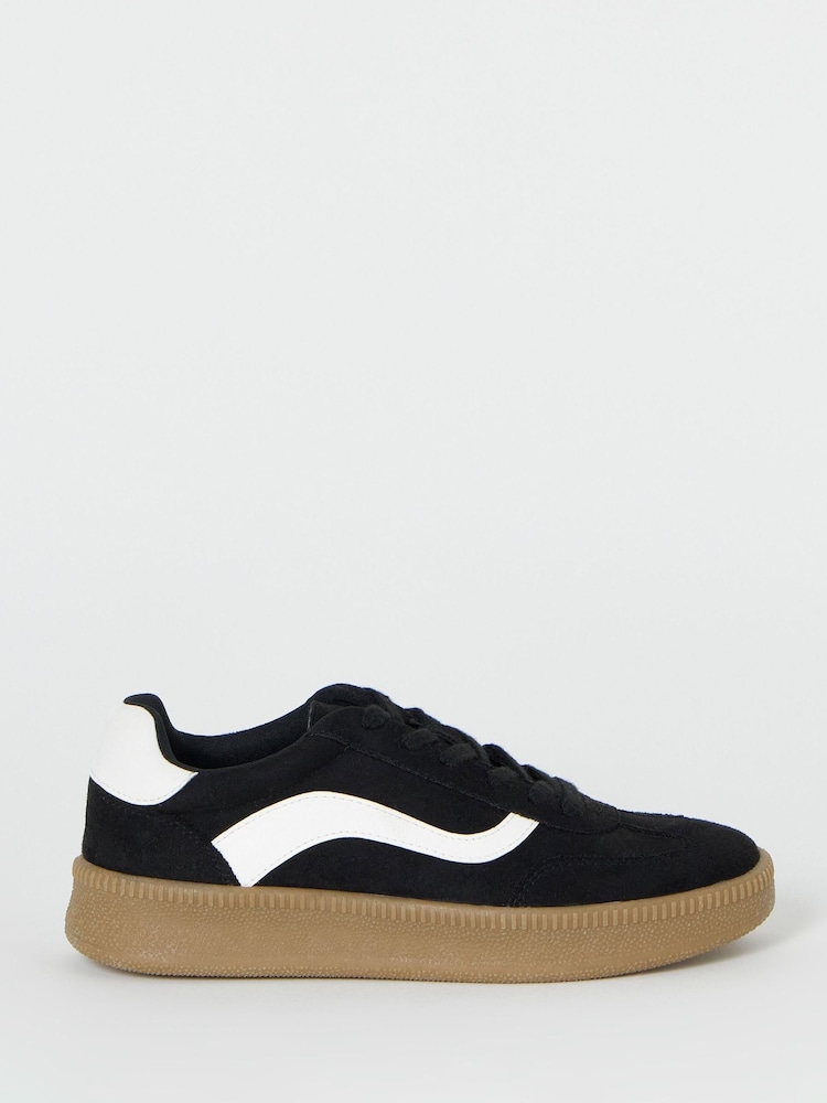 Simply Be Black Ground Wide Fit Chunky Retro Trainers - Image 2 of 4