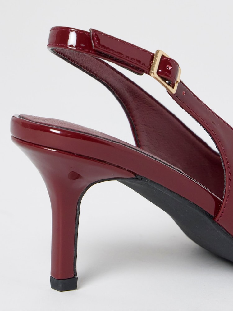 Simply Be Red Wide Fit Peep Toe Heeled Sandals - Image 4 of 4