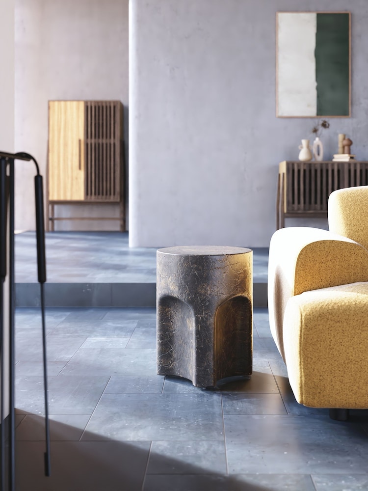 Abigail Ahern Brown Slate Pinch Side Table - Image 1 of 4