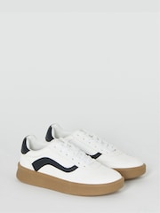 Simply Be Off White Wide Fit Chunky Retro Trainers - Image 2 of 4