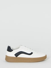 Simply Be Off White Wide Fit Chunky Retro Trainers - Image 3 of 4