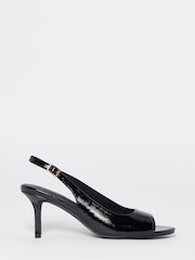 Simply Be Black Wide Fit Peep Toe Heeled Sandals - Image 3 of 4