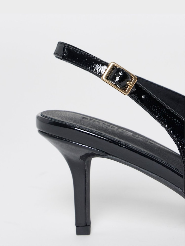 Simply Be Black Wide Fit Peep Toe Heeled Sandals - Image 4 of 4