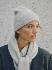 Grey N.Premium Cashmere Beanie Hat - Image 1 of 7