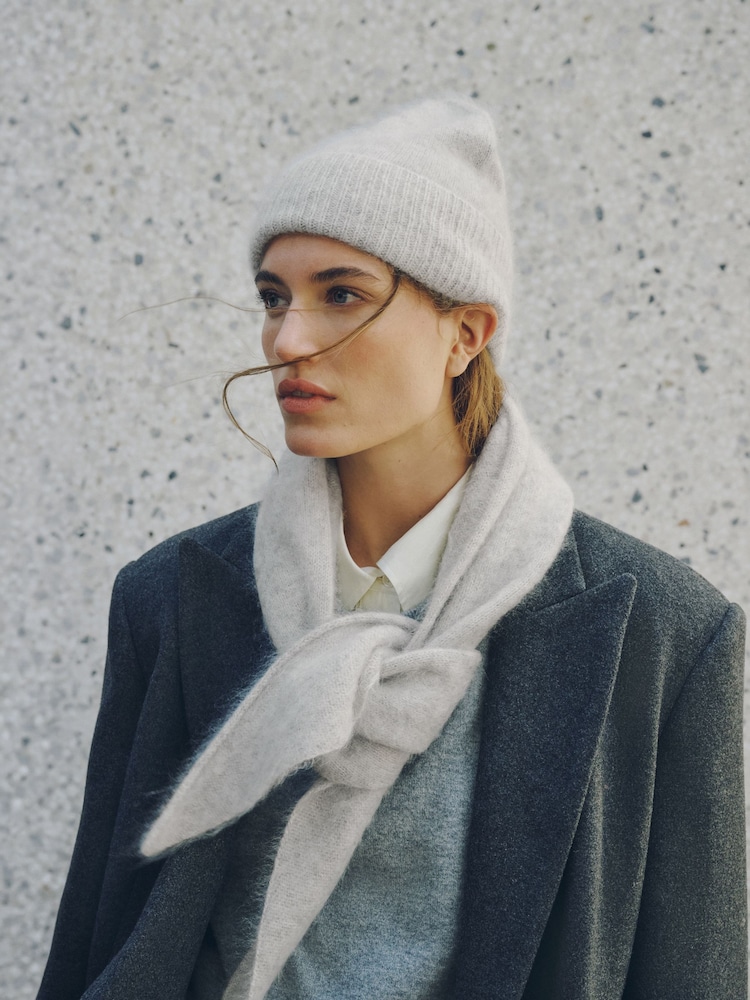 Grey N.Premium Cashmere Beanie Hat - Image 2 of 7