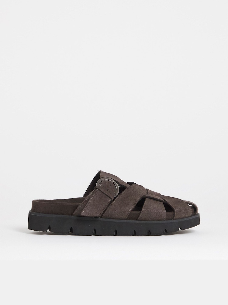 Simply Be Brown Woven Closed Toe Mules - Image 2 of 4