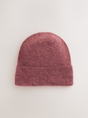 Burgundy Red N.Premium Cashmere Beanie Hat - Image 1 of 3