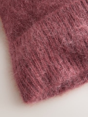 Burgundy Red N.Premium Cashmere Beanie Hat - Image 2 of 3