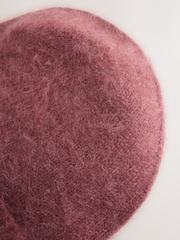 Burgundy Red N.Premium Cashmere Beanie Hat - Image 3 of 3