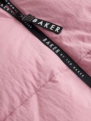 Baker by Ted Baker Pink Shower Resistant Longline Padded Coat - Image 12 of 16