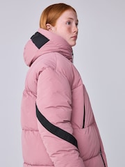 Baker by Ted Baker Pink Shower Resistant Longline Padded Coat - Image 4 of 7