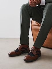 Marrón tostado - Zapatos Oxford de cuero - Imagen 2 de 7