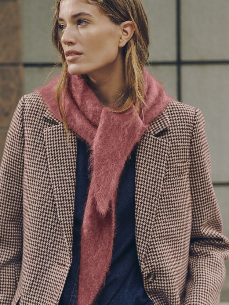 Burgandy/Red N.Premium Triangle Scarf - Image 1 of 8