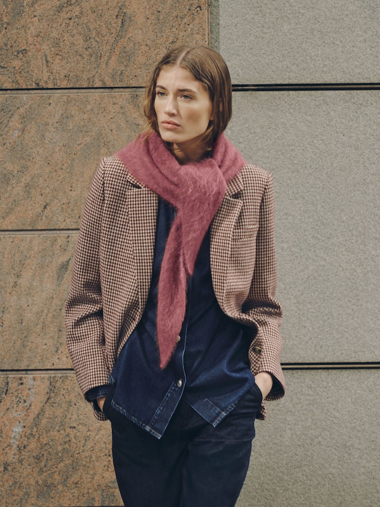 Burgandy/Red N.Premium Triangle Scarf - Image 2 of 8