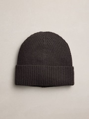 Chocolate Brown N.Premium Cashmere Beanie Hat - Image 1 of 3