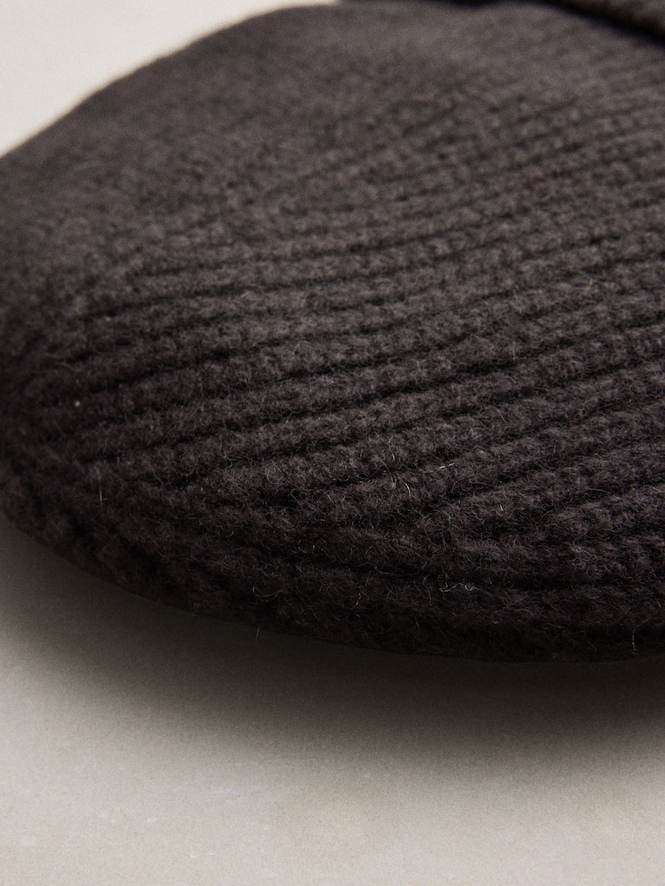 Chocolate Brown N.Premium Cashmere Beanie Hat - Image 3 of 3