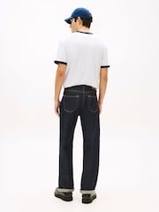 Tommy Jeans Blue Selvedge Regular Straight Leg Jeans - Image 3 of 5