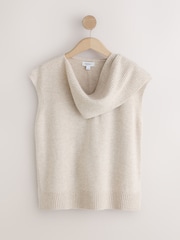 Oatmeal N.Premium Cashmere Scarf Tank Cover-Up - Image 6 of 8