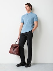 Lacoste Blue Regular Fit Tonal Short Sleeve Polo Shirt - Image 2 of 8