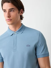 Lacoste Blue Regular Fit Tonal Short Sleeve Polo Shirt - Image 4 of 8