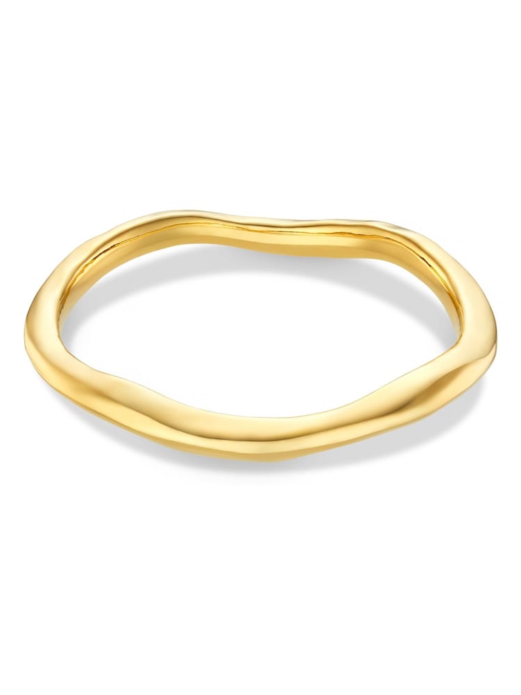 Orelia London Gold Tone Polished Hammered Bangle - Image 1 of 3