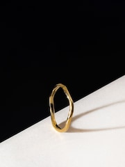 Orelia London Gold Tone Polished Hammered Bangle - Image 3 of 3