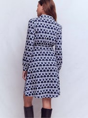 Boden Blue Orla Short Jersey Shirt Dress - Image 3 of 4