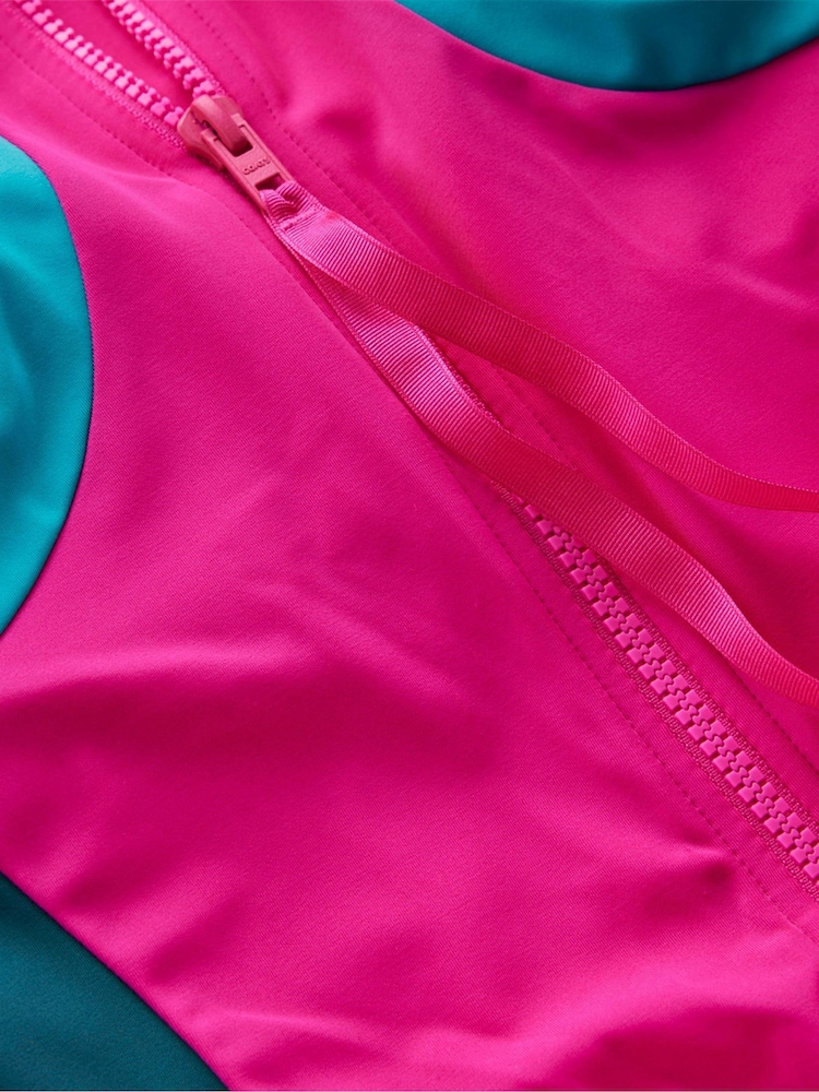 Boden Pink Piped Sporty Swimsuit - Image 6 of 6