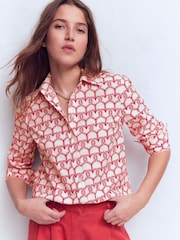 Boden Red Sienna Cotton Shirt - Image 1 of 5