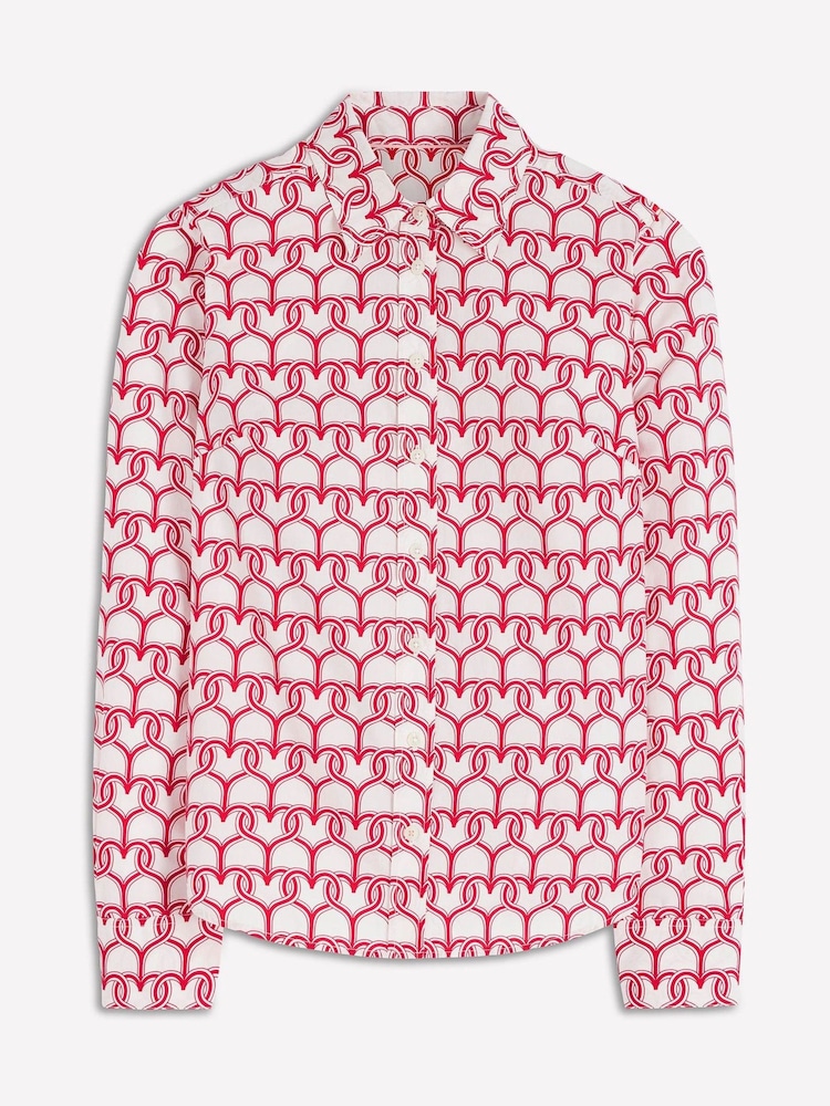 Boden Red Sienna Cotton Shirt - Image 5 of 5