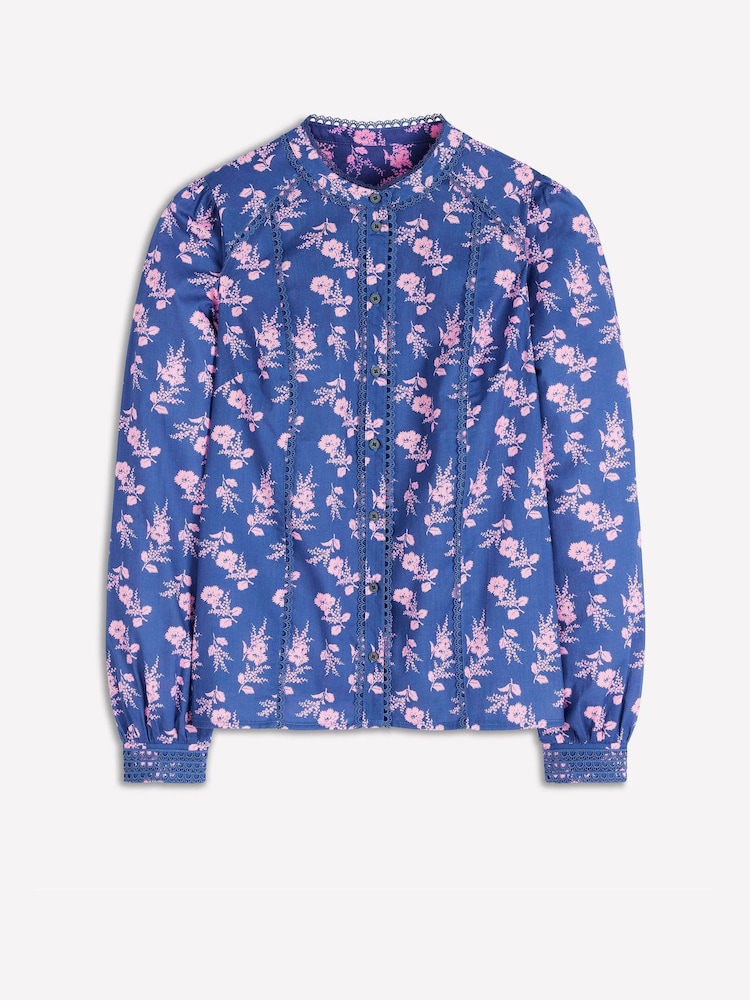 Boden Blue Rhea Trim Detail Cotton Top - Image 5 of 5