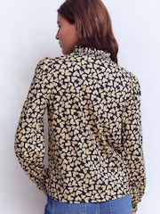 Boden Blue Effie Smocked Detail Shirt - Image 3 of 6