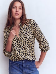 Boden Blue Effie Smocked Detail Shirt - Image 5 of 6