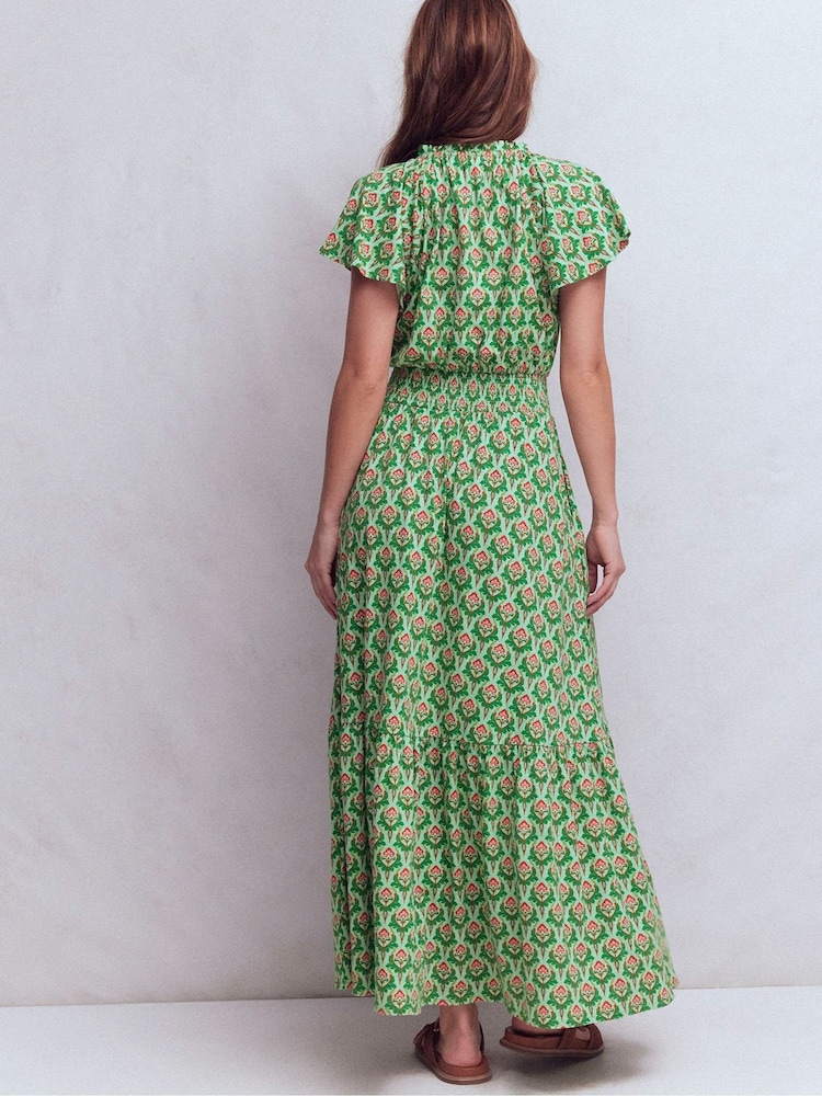 Buy Boden Green Tala Tiered Jersey Maxi Dress from Next USA