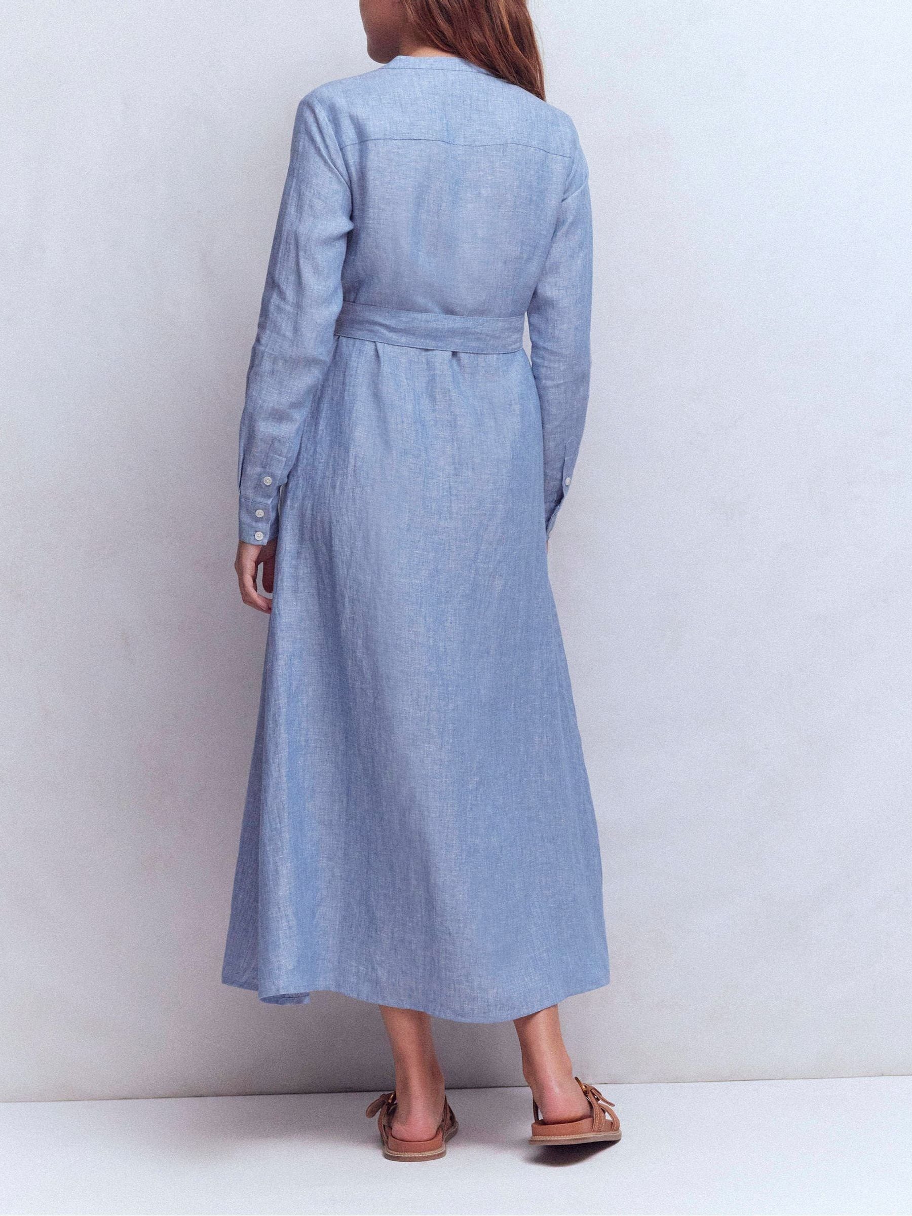 boden denim shirt dress Boden Women's Mavis Midi Jersey Shirt Dress in Blue