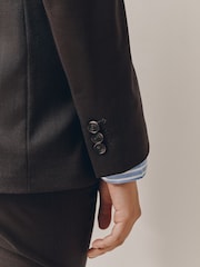 Chocolate Brown Tailored Single Breasted Blazer With Wool - Image 5 of 8