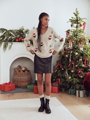 Neutral Hamish Family Matchback Christmas Jumper - Image 3 of 8