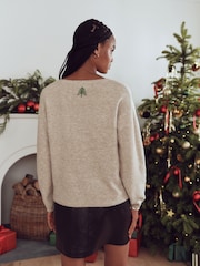 Neutral Hamish Family Matchback Christmas Jumper - Image 4 of 8