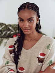 Neutral Hamish Family Matchback Christmas Jumper - Image 5 of 8