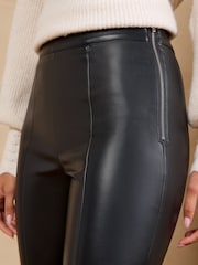 Love & Roses Black Faux Leather Skinny Trousers - Image 4 of 6